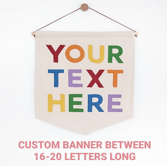 16 - 20 letter custom designed banner