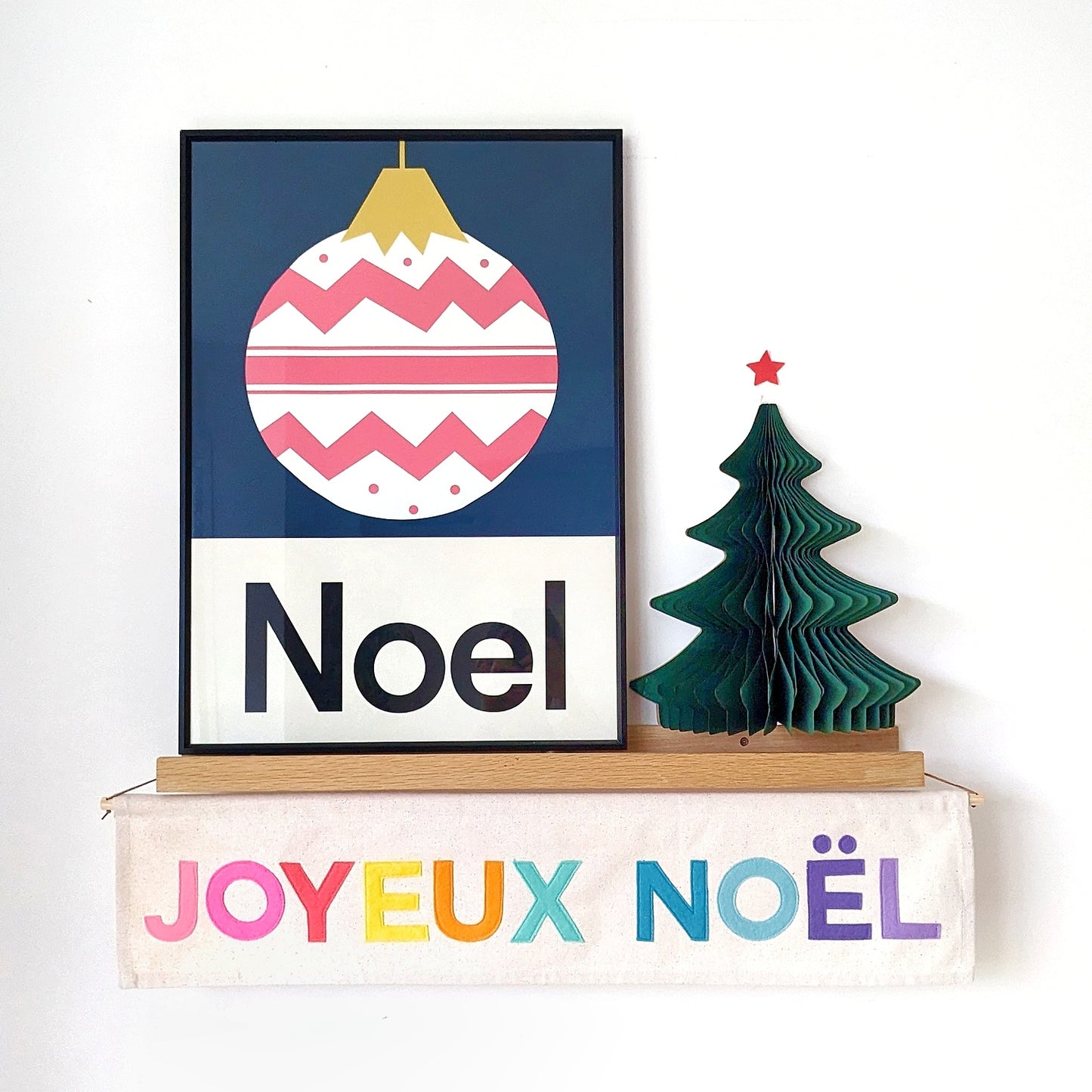 Joyeux Noël Christmas banner, wall hanging