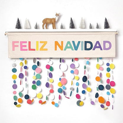 Feliz Navidad Christmas banner, wall hanging