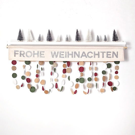 Frohe Weihnachten Christmas banner, wall hanging