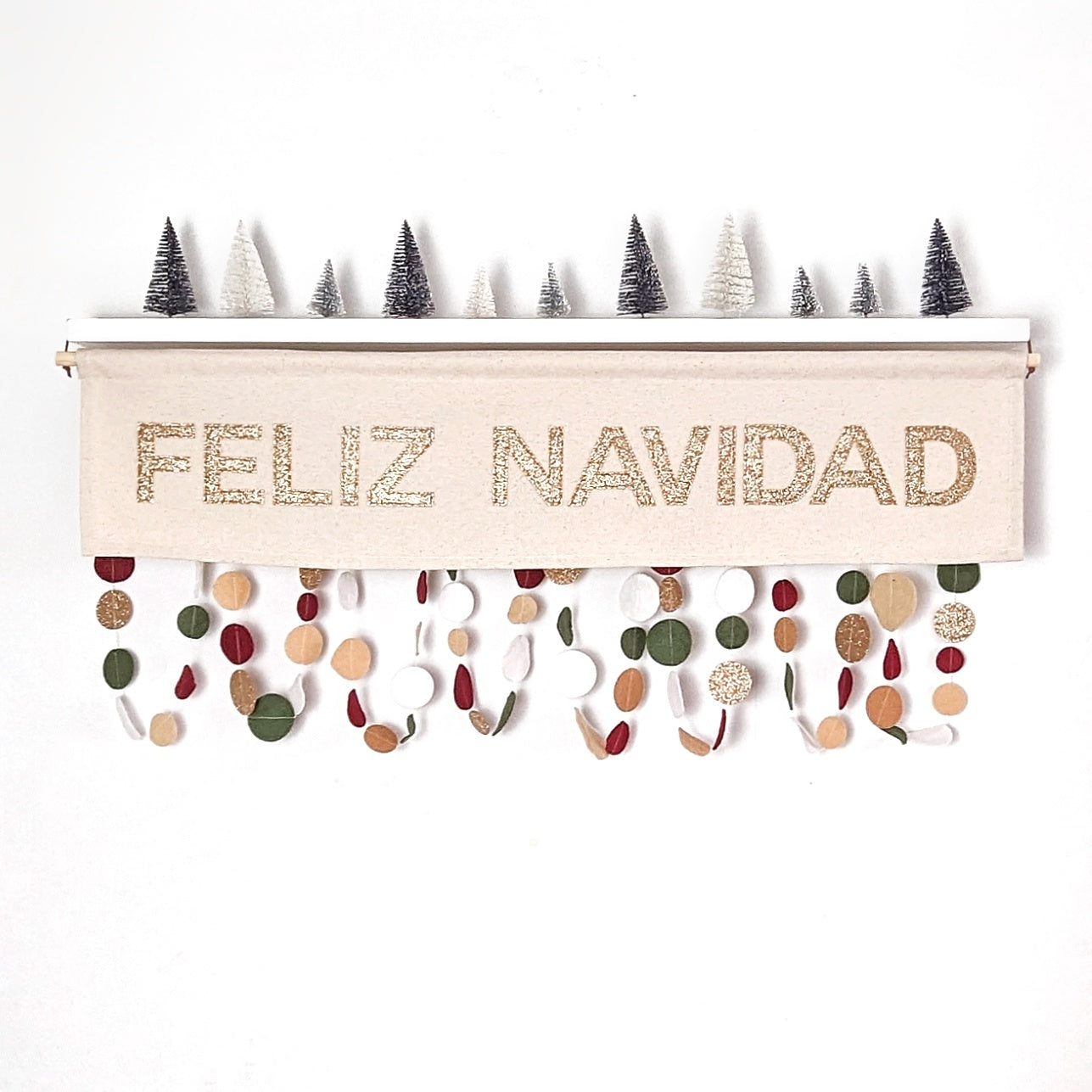 Feliz Navidad Christmas banner, wall hanging