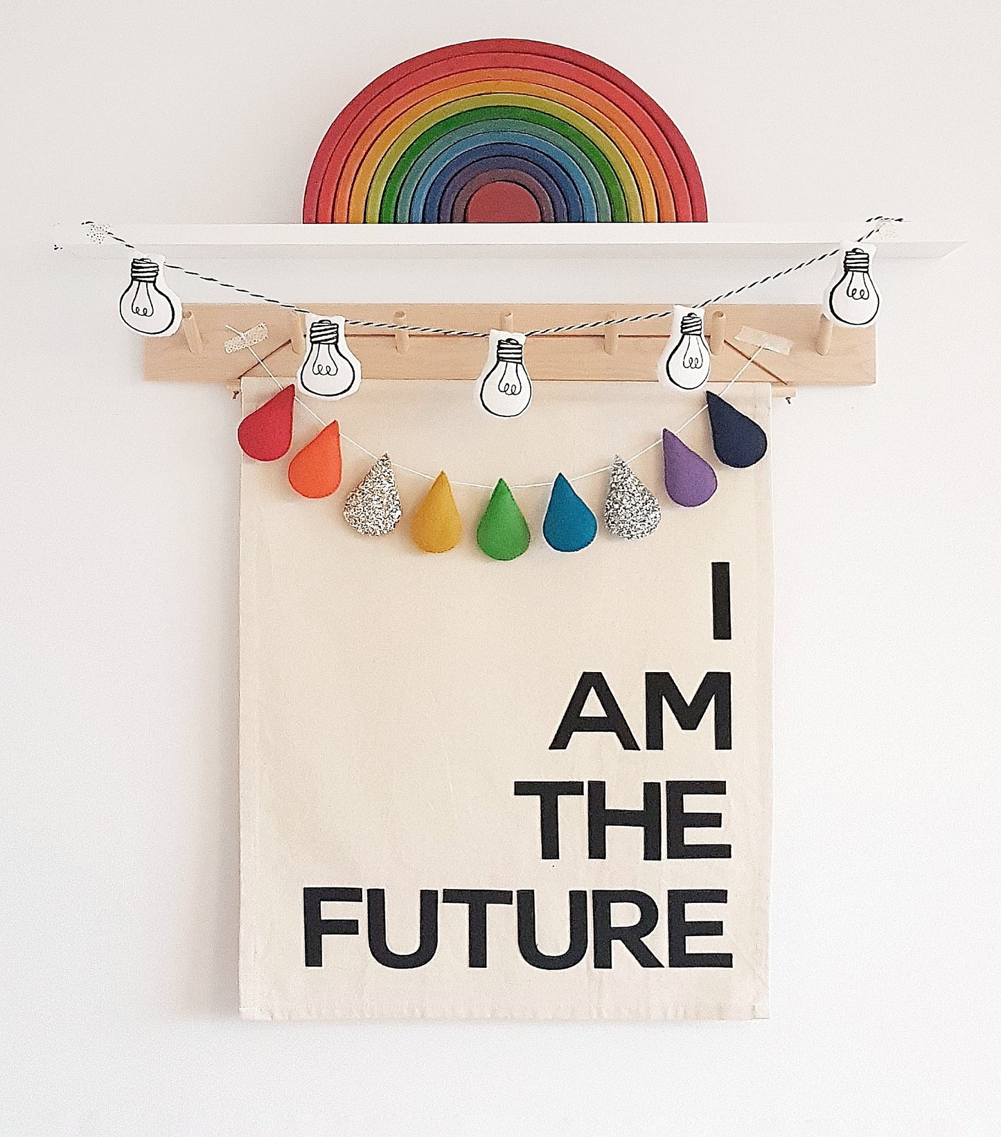 I/We are the future, banner in any single colour of your choice