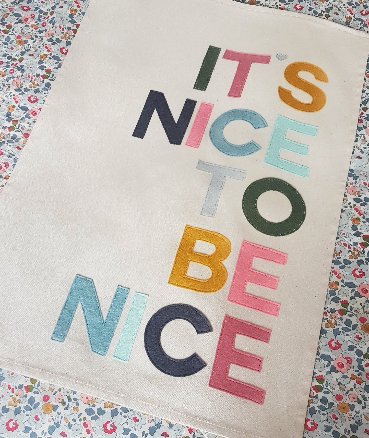 It's nice to be nice banner, wall hanging