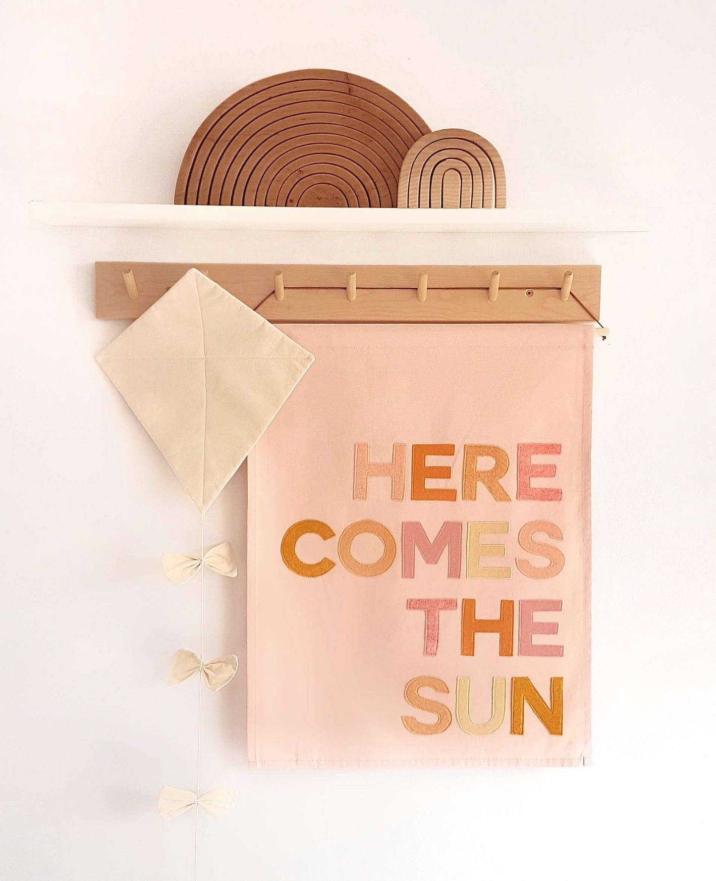 Here Comes the Sun banner in custom colours