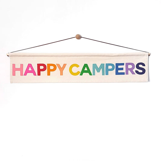 Happy Camper banner, wall hanging