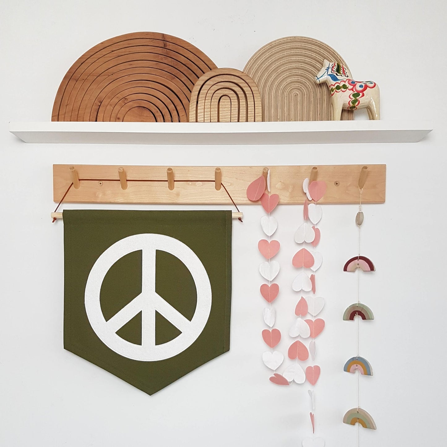 Custom peace sign banner