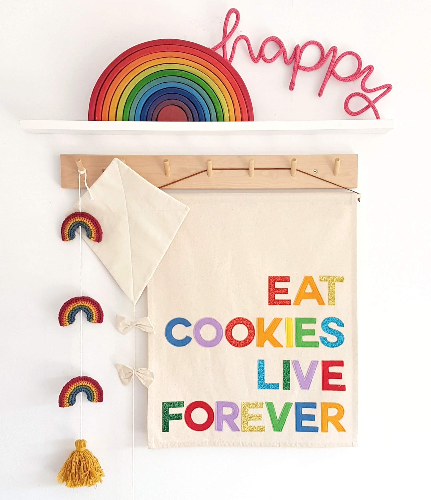 Eat cookies, Live forever banner