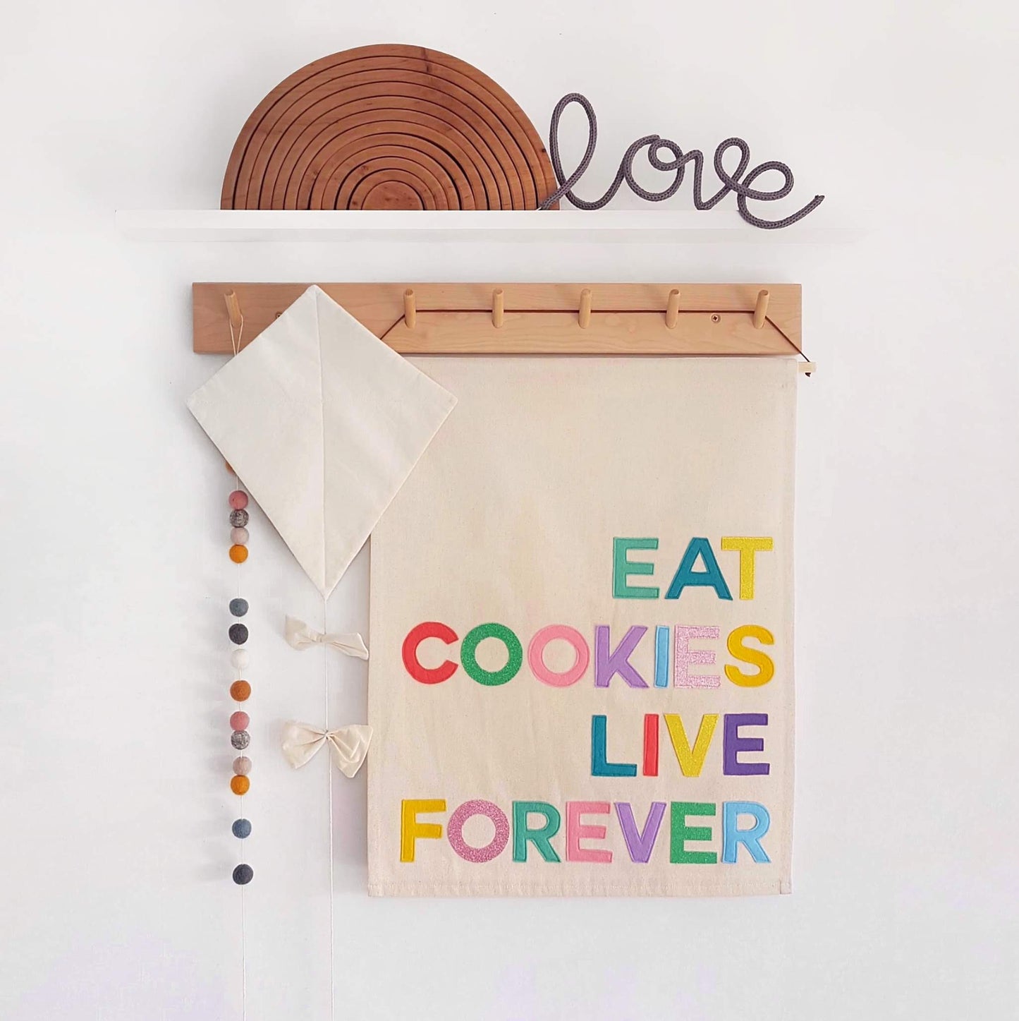 Eat cookies, Live forever banner