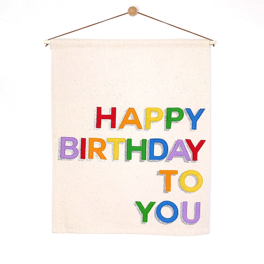 Happy Birthday To You wall hanging