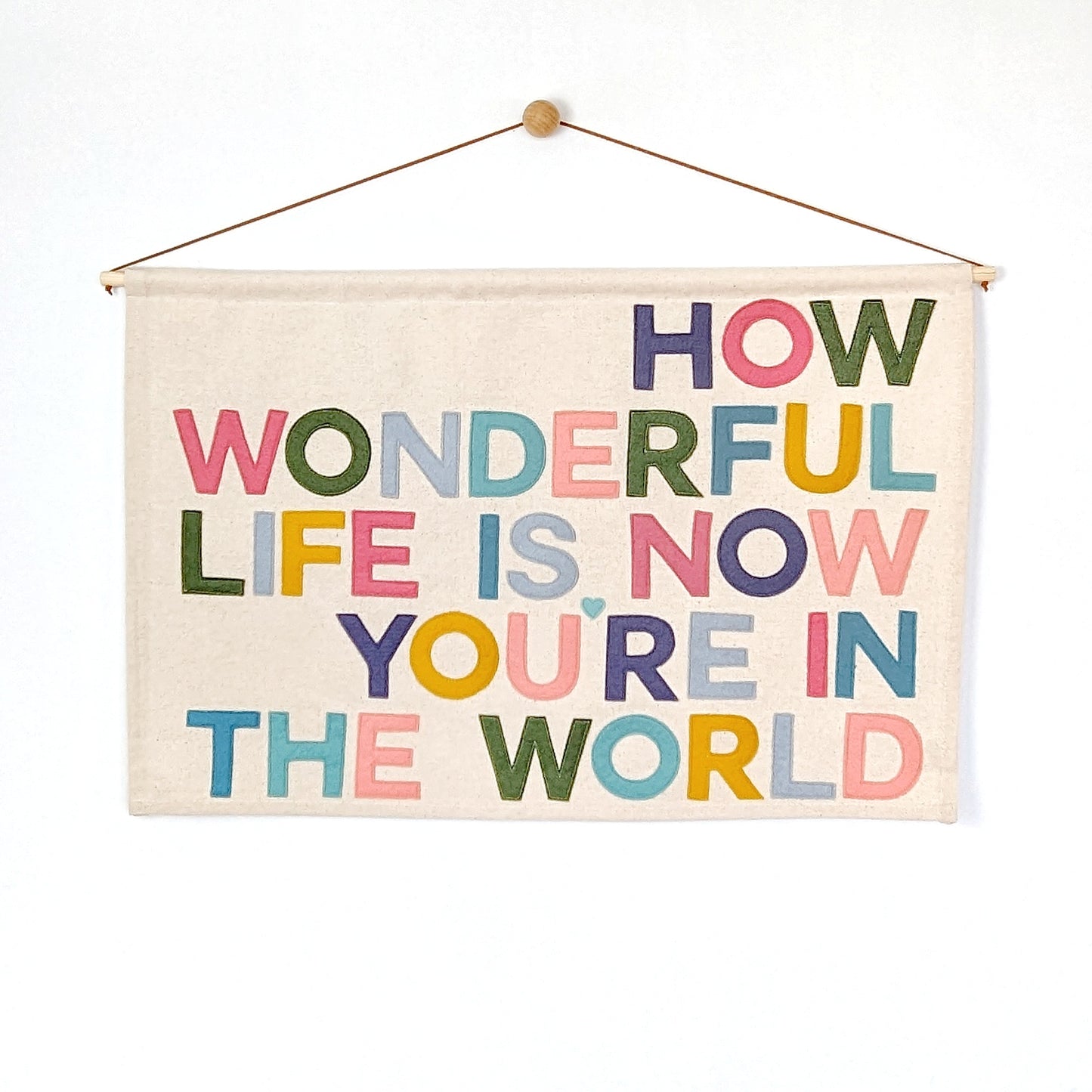 How Wonderful Life is Now You're in the World, wall hanging