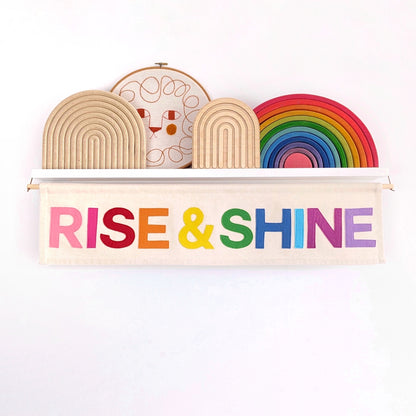 Rise and Shine banner, wall hanging