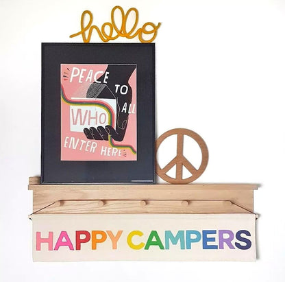 Happy Camper banner, wall hanging