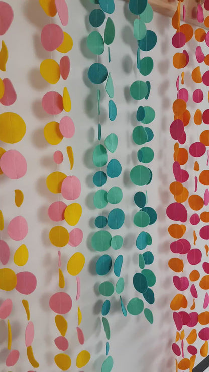 Spotty felt garland - in your choice of 2 colours