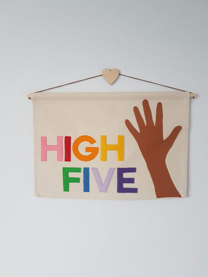 High Five Wall Hanging with hand design