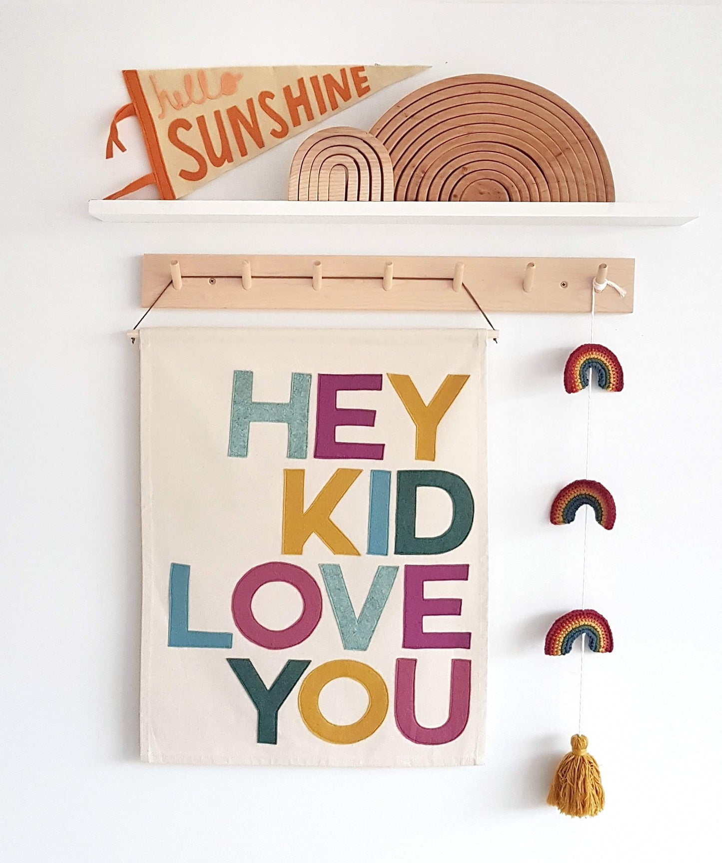 Hey Kid, Love You. Wall hanging