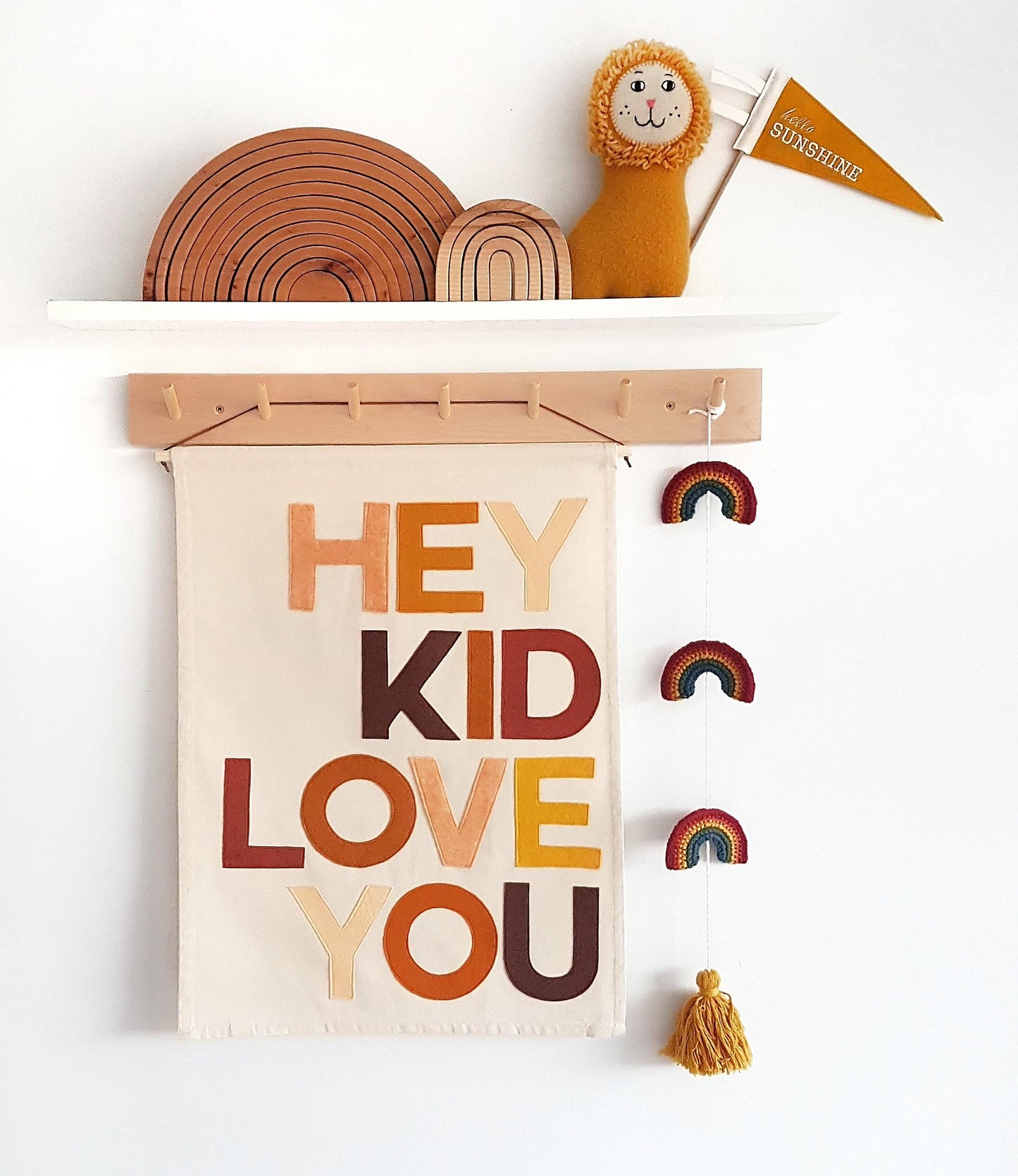 Hey Kid, Love You. Wall hanging