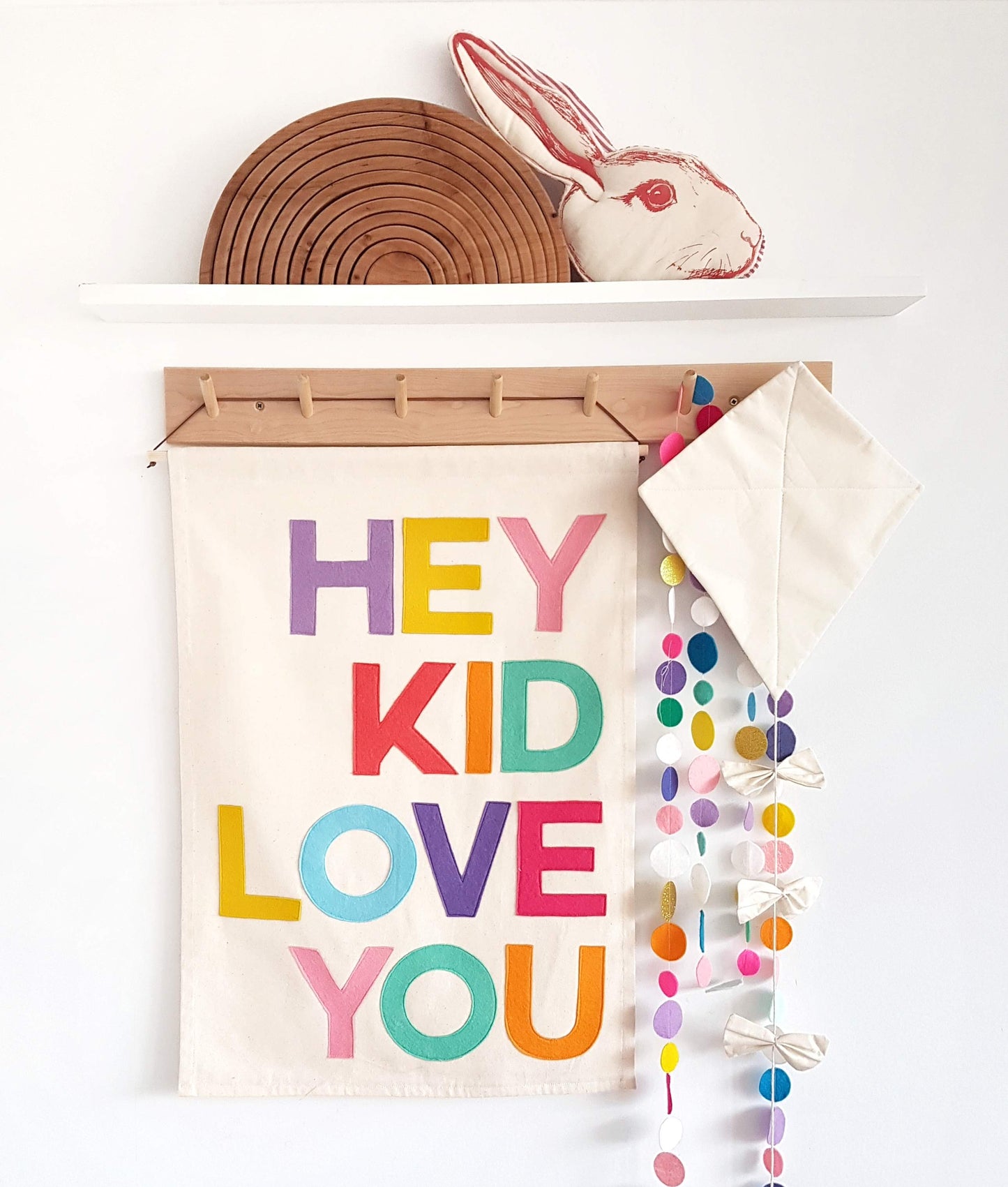 Hey Kid, Love You. Wall hanging