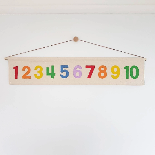 1-10 number & wall hanging banner bundle