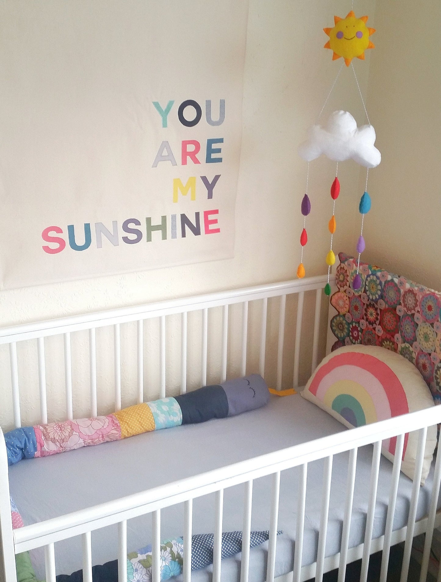 You Are My Sunshine wall hanging in custom colours