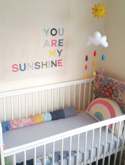 You Are My Sunshine wall hanging in custom colours