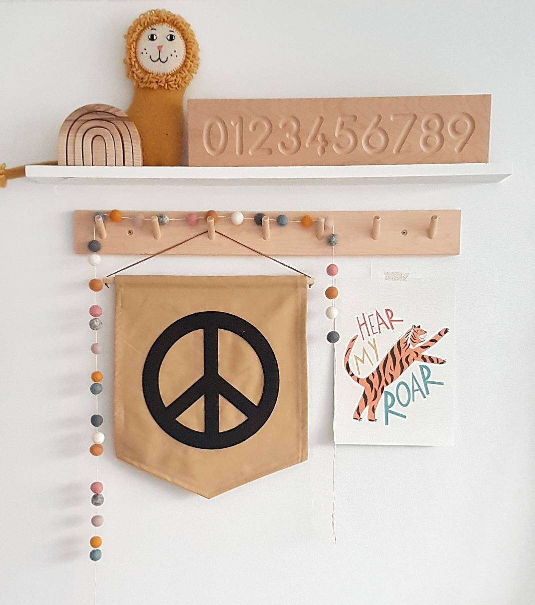 Custom peace sign banner