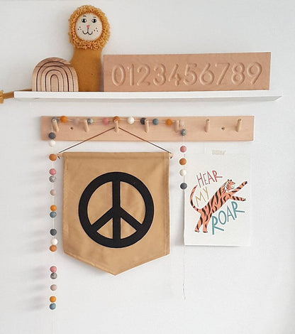 Custom peace sign banner