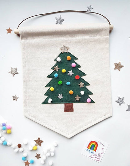 Decorate your own mini Liberty print Christmas tree banner