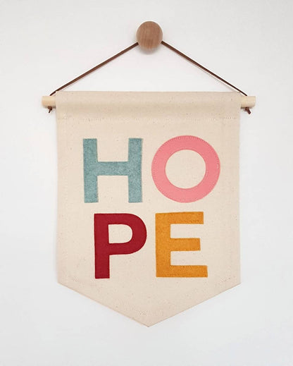 LOVE or HOPE Mini banner, wall hanging