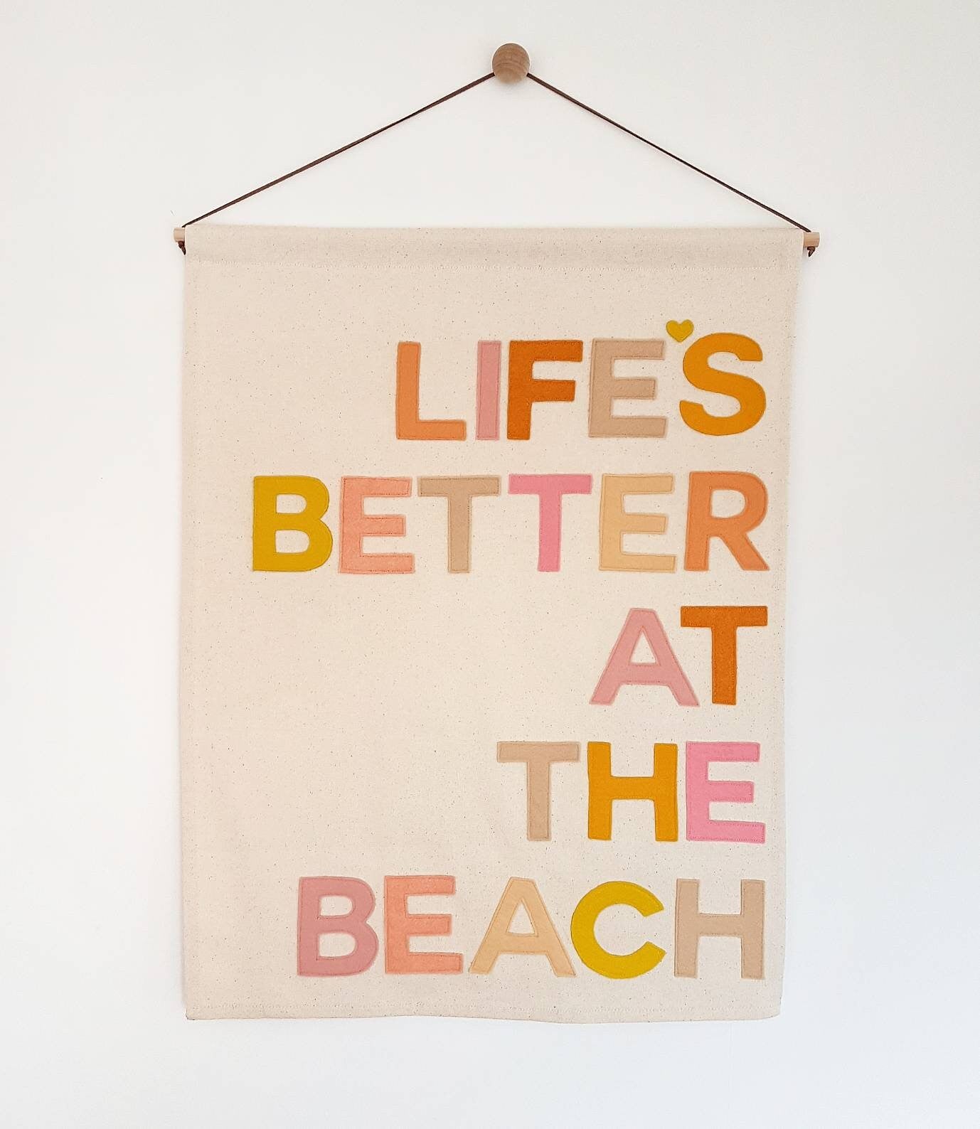 Life's better at the beach wall hanging in a choice of 2 colourways