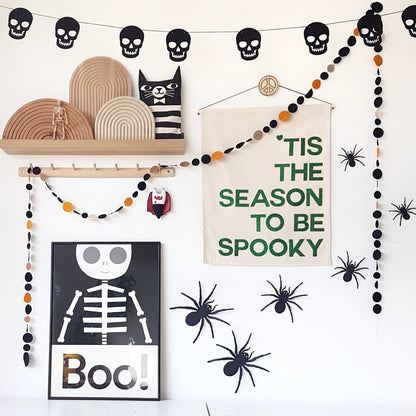 Halloween themed spotty felt garland