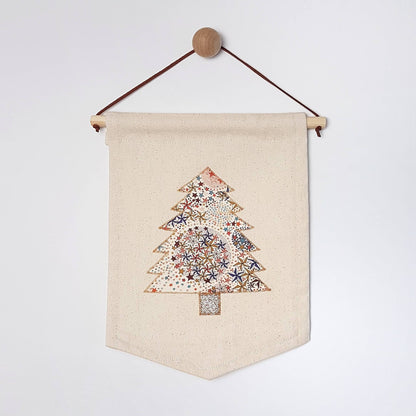 Decorate your own mini Liberty print Christmas tree banner