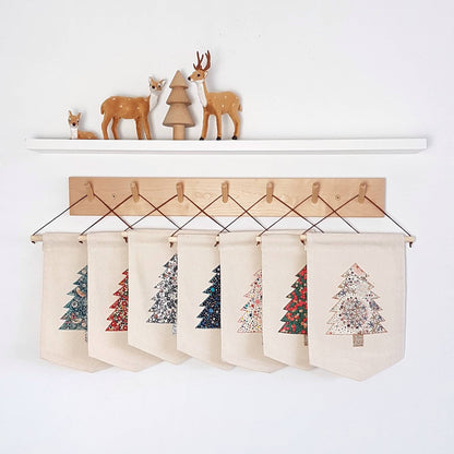 Decorate your own mini Liberty print Christmas tree banner