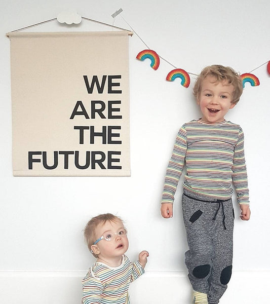 I/We are the future, banner in any single colour of your choice