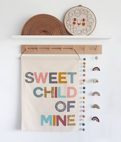 Sweet Child of Mine banner, wall hanging in custom colours