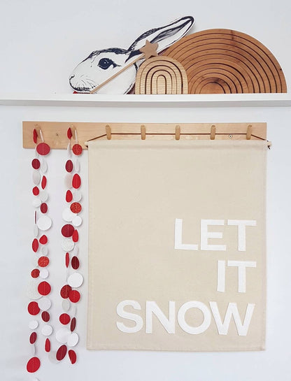 Let it Snow Christmas banner, wall hanging